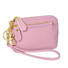 Belijoeuri Women's Purse, Small Purse with Zip, Modern Design, Ideal for Cards, Cash, Coins and Keys, Dark Blue, pink, Modern