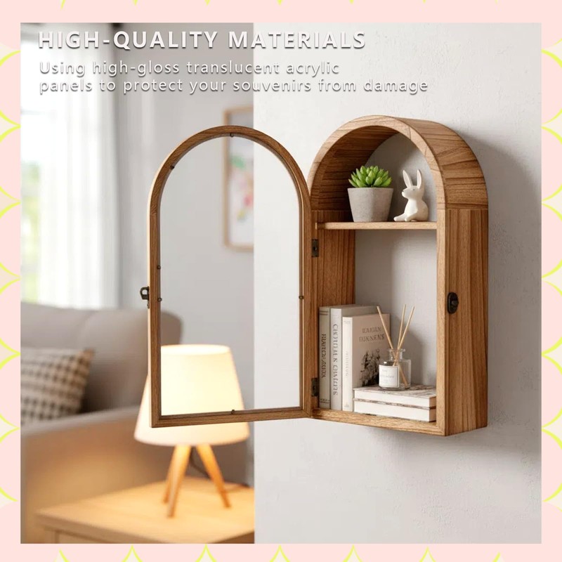 WLZGDFB Shadow Box Frame with Clear Acrylic Door, Removable Shelves