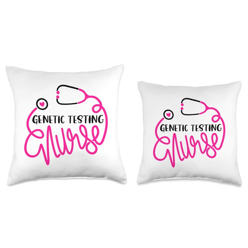 Genetics Nursing Department RN Cute Genetic Testing Nurse Throw Pillow