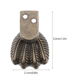 DOITOOL Antique Brass Jewelry Box Legs Feet, 12Pcs Retro Decorative Wood Case Legs Wood Case Corner Protector Decorative Furniture Feet for DIY Jewelry Chest Box