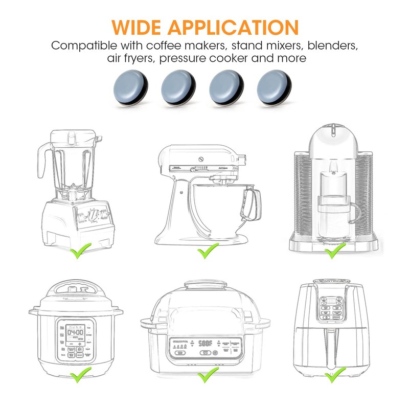 Aieve Appliance Sliders, 8 Pcs Small Appliance Slider for Countertop,