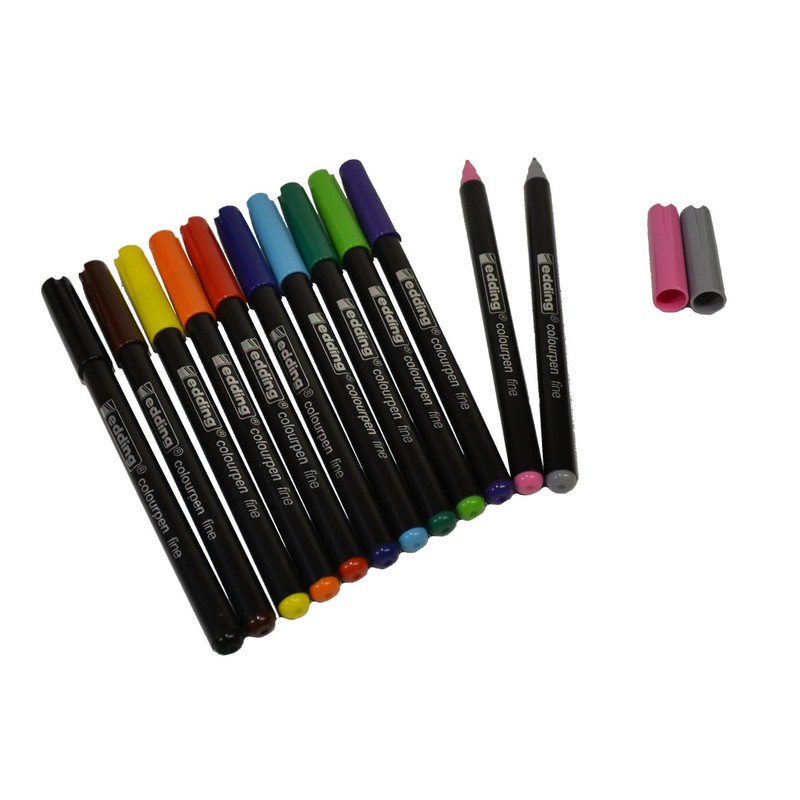 Edding Colourpen Fine Assorted - (Pack of 42)