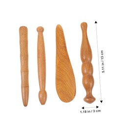 Healvian 4Pcs foot massager tools feet massager manual massage tool massager pelma massager foot massage sticks massaging supply sports Acupoint stickers Wood