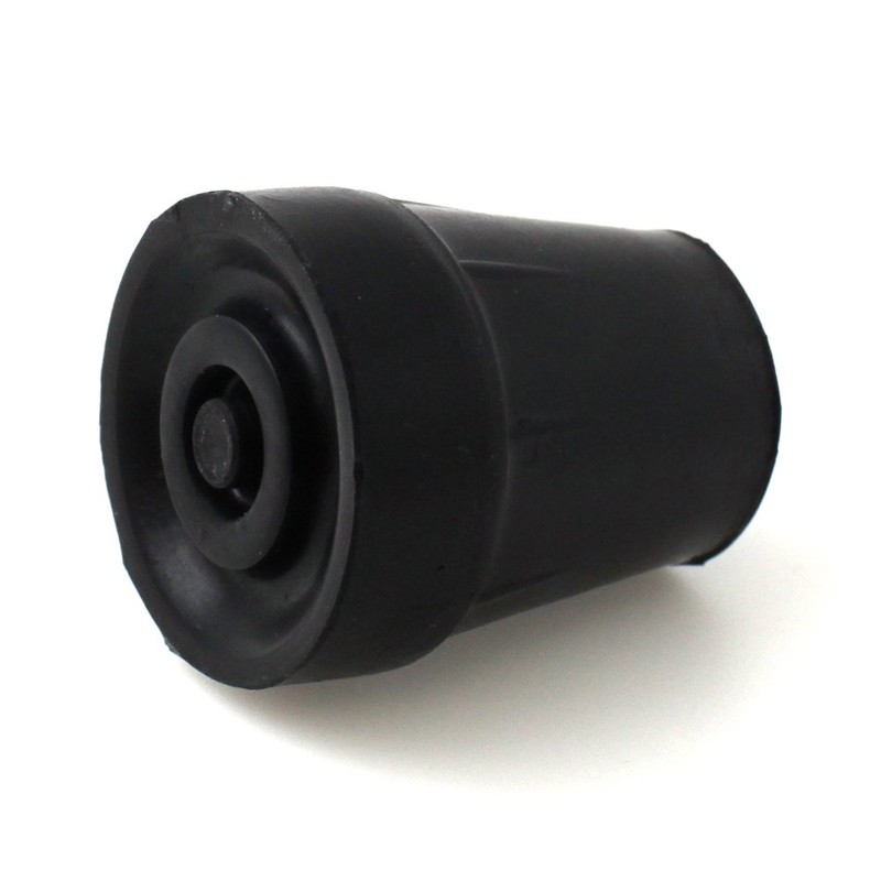 QTY 4x: 19mm 3/4" BLACK RUBBER FERRULES FOR WALKING STICKS