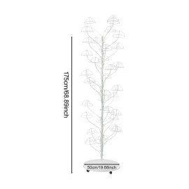 Unbranded Rolling 35-Hanger Metal Hat Rack Hat Display Stand Shop Mall Cap Wig Holder Tree