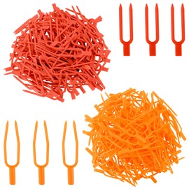 LJZP 400pcs Plastic Gardening Plant Pin, Strawberry Support Pins Clip Watermelon Fork Farming Securing Garden Vines Fixing Clips Tool (2", 2.6")