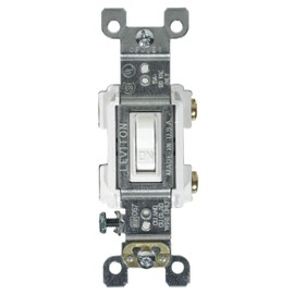 Leviton 205-RS115-WCP Switch Tog Framed Resid Wht, Pack of 1, White