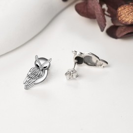 Owl Earrings for Women 925Sterling Silver Owl Earrings Mother's Day Gift, Sterling Silver, Cubic Zirconia