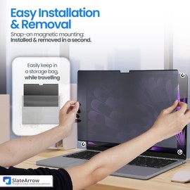 Magnetic Privacy Screen for MacBook Pro 13 inch (2021-2025 M1-M4 Max), Anti-Glare, Blue Light Protector, Scratch Resistant, Removable Laptop Filter Private Shield & Webcam Cover