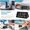 Kogonee Wooden Digital Alarm Clock, 0-100% Dimmer, 2 Alarm Settings,