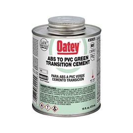 Oatey 30925 Medium Bodied Transition Solvent Cement, 16 Oz, Can, Liquid, green