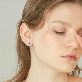 CUPENDA Paw Print Earrings Sterling Silver Dog Cat Paw Abalone Shell Stud Earrings Puppy Jewelry for Women