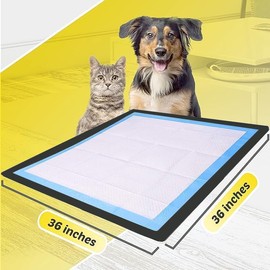 TidyFriend Dog Pad Holder Tray for 36 x 36 Inches Training Pads - Silicon Wee Wee Holder, No Spill Pee Tray for Dogs - Easy to Clean and Store Perfect for Dog Potty (Black)