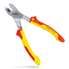 Wiha Cable Cutter Professional Electric with On/Off Opening Spring I 180 mm, 7 Inches I VDE and GS Tested I Electrician's Pliers (43660)