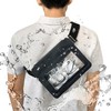 Waterproof Smartphone Hip Bag for Water Parks & Water Activities - Versatile Pouch Waterproof Clutch - Black