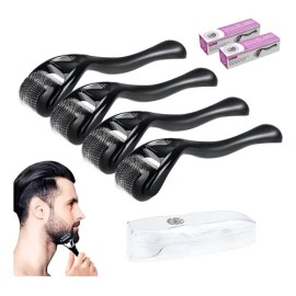 4pzs Dermaroller Facial Para Barba Titanio Produce Colágeno                                                                                           