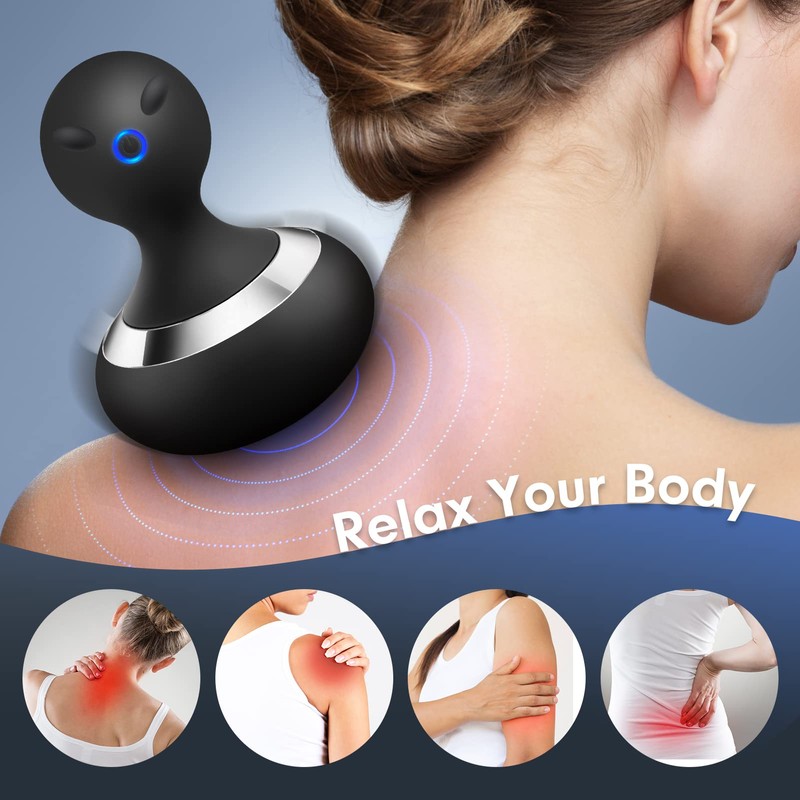 MANFLY Cordless Electric Handheld Massage Ball, Rechargeable Body Neck Massage