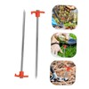 Generic 4pcs Heavy Duty Metal Tent Stakes Portable Camping Stakes