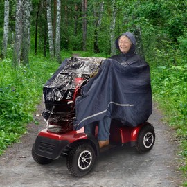 Bramble - Universal Wind & Waterproof Full Body Wheelchair Hooded Poncho Cover