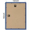 Vittanly 12x16 Picture Frame, Engineered Wood with Shatter Resistant Plexiglass,