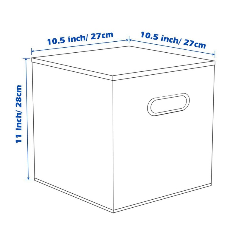 powerking Fabric Storage Box Bins, 2 Pack Foldable Cloth Storage