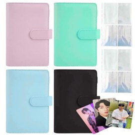 Carpeta Álbum para Photocards Fotos Colección 30 Hojas con 4 Espacios | Organización Polaroids Tarjetas Carpeta Holográfico Glitter, Regalo incluido (