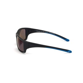 Timberland Men's TB9217 Polarized Wrap Sunglasses, Black, 61mm, 16mm, 135mm