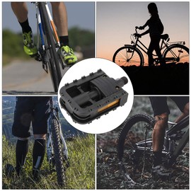 Shipenophy Pedals, Exquisite Workmanship Folding Pedal, Cycling Part Plastic Mountain Folding Pedal for Trail Riding, Anti Skid Foldable Cycling Pedals