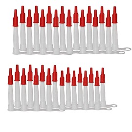JinYu Caulk Nozzles with Red Cap Caulk Extension Nozzle Plastic Caulk Nozzles Caulk Gun Replacement Caulk Saving Cover Caulk Nozzles Applicator Replacement Extension Tool (50)