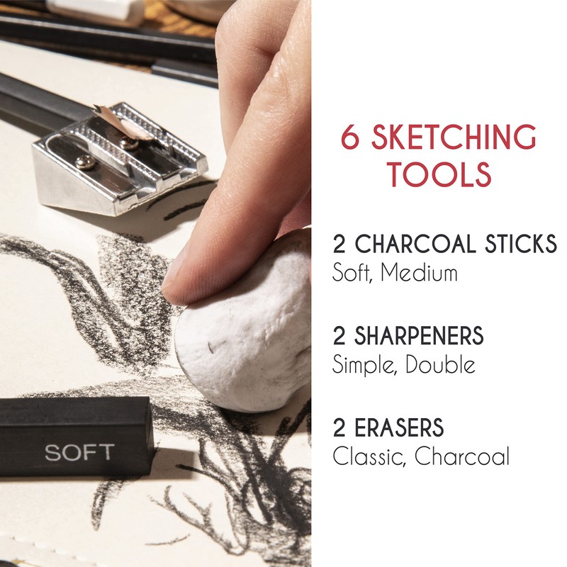 Zenacolor Sketch Book A5 100 Pages 100GSM with 19 Accessories