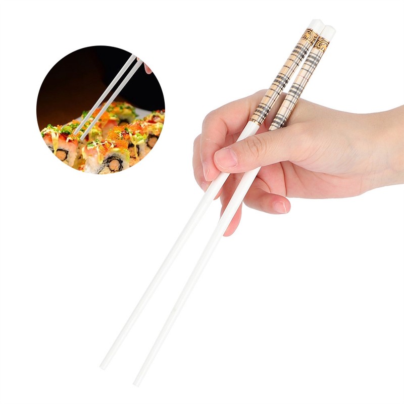 10 Pairs Ceramic Chopsticks Household Tableware Cutlery for Home Hotel
