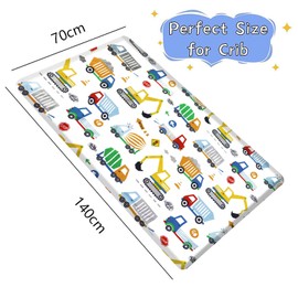 Fitted Crib Sheet for Girl Boys | Bedding For Cot bed | Easy Care Soft Cotton and Dureable, Unique Car Print Crib Sheet-70 x 140 cm