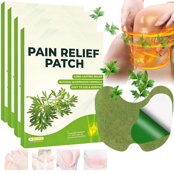 Mutree Pain Relief Patch, Pack of 40 Pain Relief Patches, Wellness Pain Relief Patches, Wormwood Pain Relief Patches, Knee Pain Relief Heat Patches for Knee, Neck, Shoulder, Relieve Pain