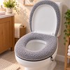 Thickened Toilet Seat Cushion for Winter – Soft Machine-Washable Cover