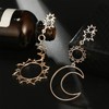 YienDoo Moon Sun Dangle Earrings Star Studs Rose Gold Charms