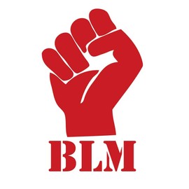 BLM Fist, Black Lives Matter 12 inch Red Indoor Outdoor Vinyl Decal