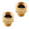 Tecmolog 2 Pcs BSP to NPT Adapter Brass G1/2 Female