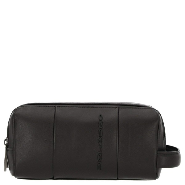 Piquadro Urban Leather Toiletry Bag 23 cm, Black