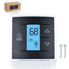 3316250.712 RV Single Zone Wall Thermostat,Compatible for RV/Camper Conditioners, 3 Input Areas, Digital Temperature Display, Cool Furnace Heat Strip