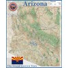 Arizona State Physical Map - 16.5 x 19.5 Inches -
