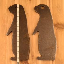 AR500 Steel Prairie Dog Silhouette Shooting Targets 2 Pack (4"x11") - 1/2" Thick, Rifle Rated by HDSteelTargets