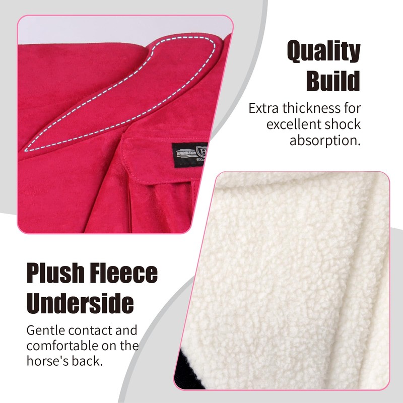 Harrison Howard Ergonomically Designed Correct Bareback Pad with Side Pockets