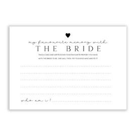 The Little Party Company Favourite Memory with the Bride Game Cards, A6, 15 Pack