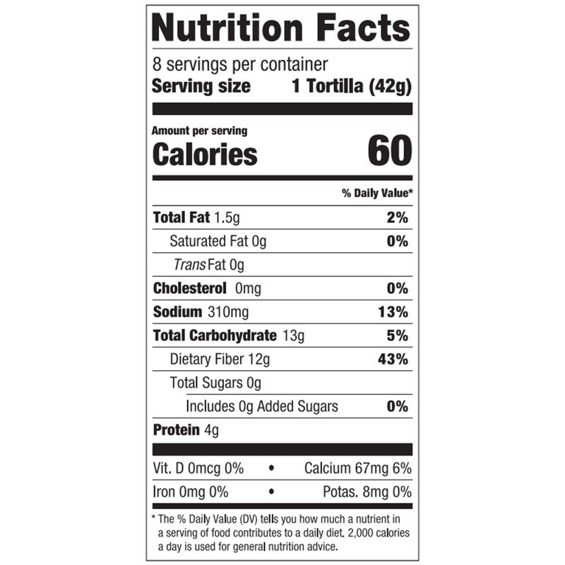 La Banderita Carb Counter® ZERO Net Carbs | 8" Size