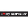 I Love Heart My Rottweiler Dog White Vinyl Decal Sticker