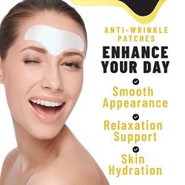 TOLEVITA - Forehead Wrinkle Patches | Forehead Lines Remover | Anti-Wrinkle Patches for Smoothing Fine Lines with Hydrogel, Aloe Extract, Collagen, Vitamin E, For All Skin Types - 12 Pcs