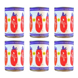 SMT SAN MERICAN TOMATO - No Salt Added Crushed Canned Tomatoes - 14.5 Ounce (Pack of 6) - USA Grown