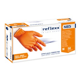 Reflexx N85 Full Grip Heavy Duty Nitrile Gloves