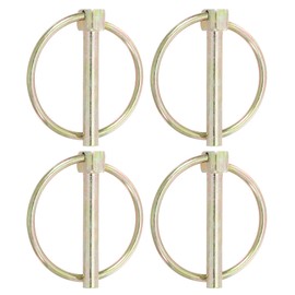 PATIKIL 3/16 x 1.38 Inch Linch Pin, 4 Pieces Lynch Pin Assortment Kit Shaft Locking Pins with Ring for Farm Tractor Trailer Trolley (5 x 35 mm)
