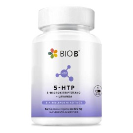 BIO B  5-HTP  Lavanda  100mg de 5-HTP (5-hidroxi-triptfano)  300mg de lavanda  Dormir, Estado de nimo y Estrs 60 Cps                                  